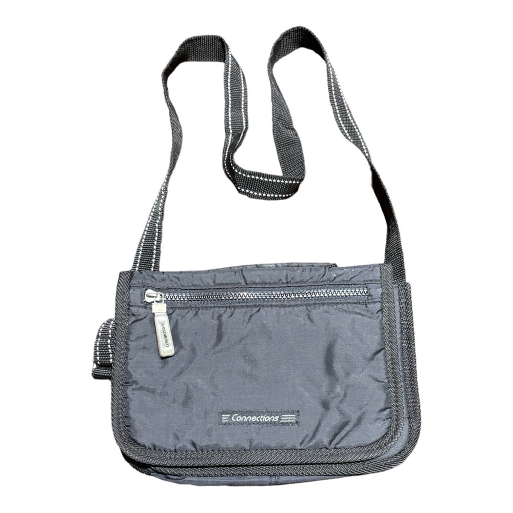 Connections Mini Crossbody Bag Women's Black with White Accents